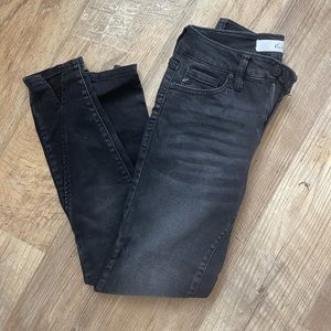 Kancan black skinny jeans with slit legs